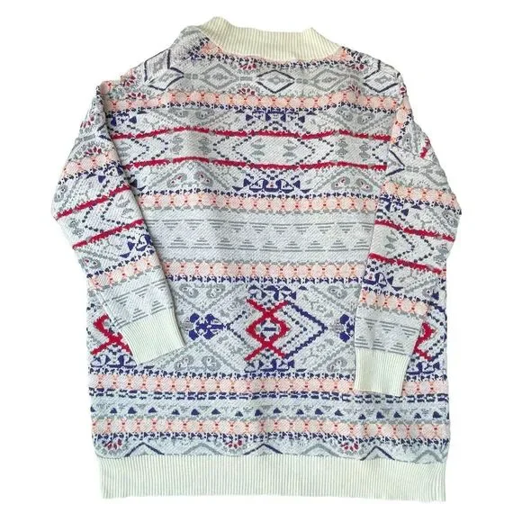 Skies Are Blue Women's Cardigan Sweater Medium Geometric Aztec Western Cowgirl - Picture 7 of 9